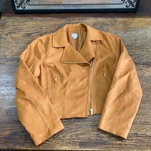 J Crew Faux Leather Double Breasted Jacket Large